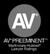 AV Preeminent Badge - Martindale Hubbell Lawyer Ratings